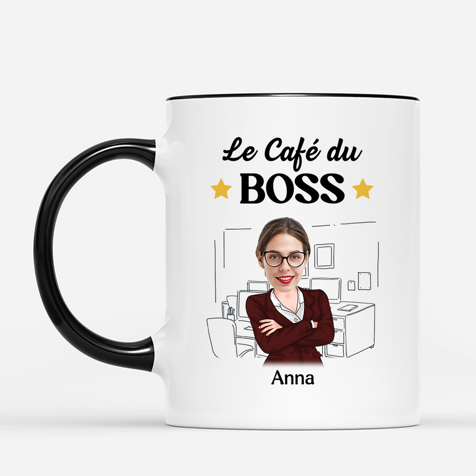 Mug humour départ collègue personnalisé avec prénom - Cadeau original changement de travail -Tasse céramique citation drôle couleur au choix - France