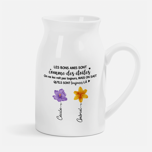 5342OFR1 vase personnalise bonnes amies comme des etoiles 5342okv0f