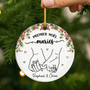 5343OFR2 ornement ceramique personnalise premier noel en tant que mari et femme 5343okv0g