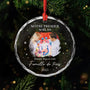 5350OFR1 ornement en verre personnalise avec photo notre premier noel en famille de trois 5350okuzi