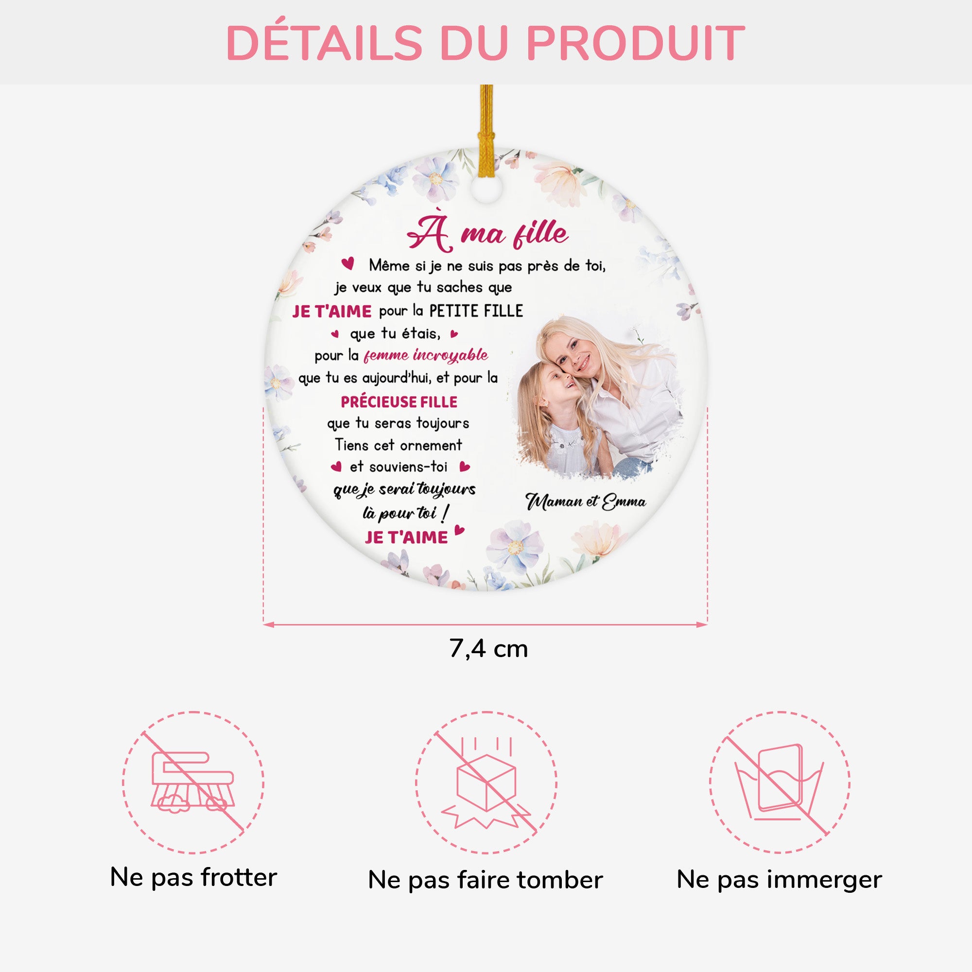 5370OFR3 ornement en verre personnalise a ma fille a ma petite fille 5370o6hti