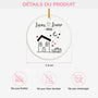 5375OFR3 ornement ceramique personnalise pour famille notre maison