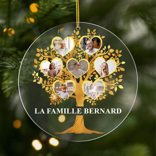 5376OFR1 ornement acrylique personnalise avec photo arbre de famille 5376OKV5I