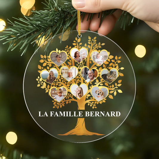 5376OFR2 ornement acrylique personnalise avec photo arbre de famille 5376OKV5I