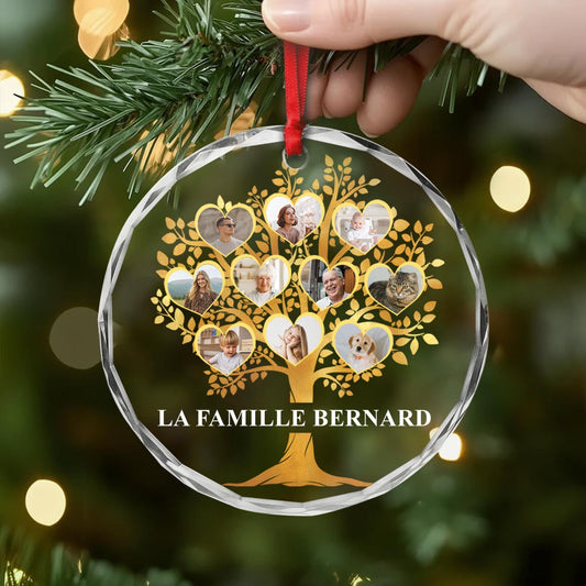 5376OFR2 ornement en verre personnalise avec photo arbre de famille 5376okvai