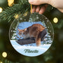 5379OFR2 ornement acrylique personnalise avec photo mon chat avec sapin de noel 5379okq5d