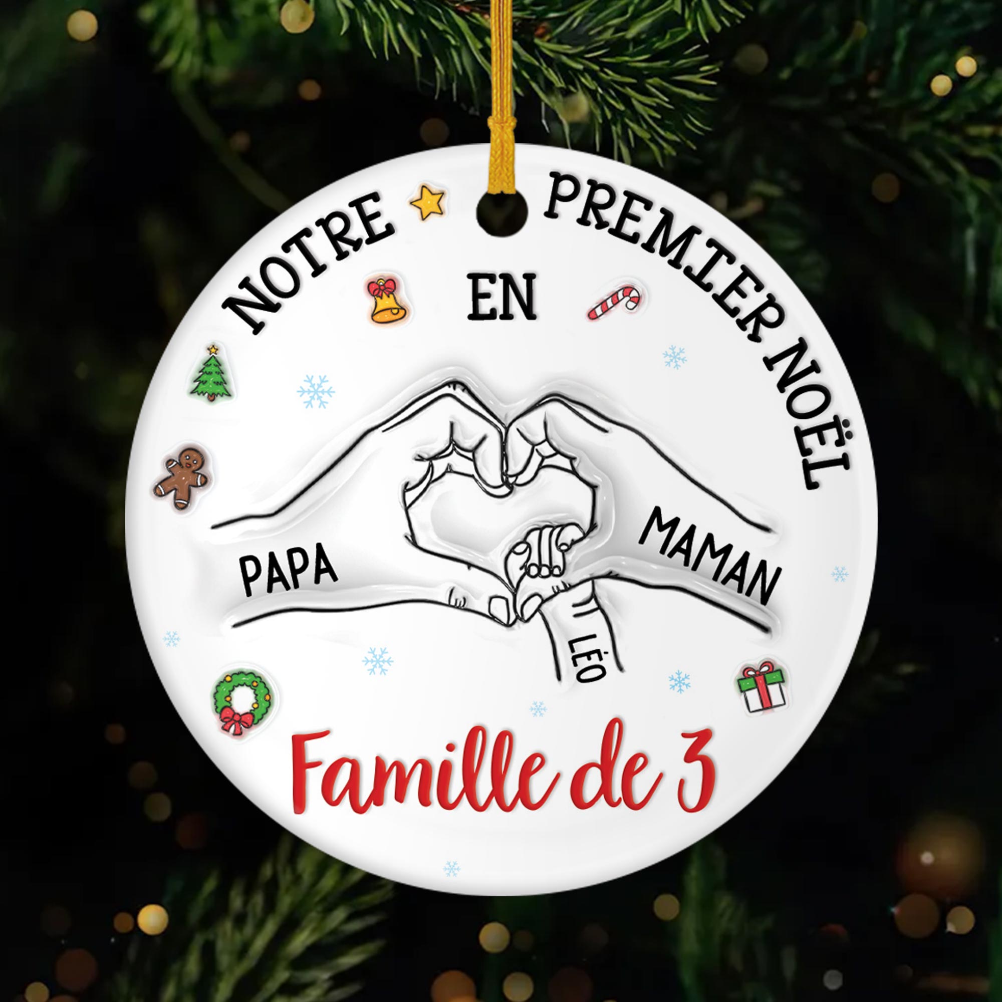 Ornement en acrylique souvenir Hallmark 1993 Notre premier Noël Ornement en acrylique souvenir Hallmark 1993 Notre premier Noël
