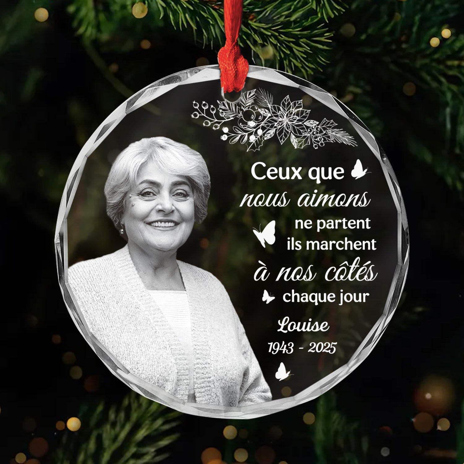 5399OFR1 ornement en verre maman commemoratif personnalise je suis toujours avec toi 5399o8mna