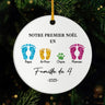 5401OFR1 ornement ceramique personnalise notre premier noel en famille avec pieds 5401o3zqi