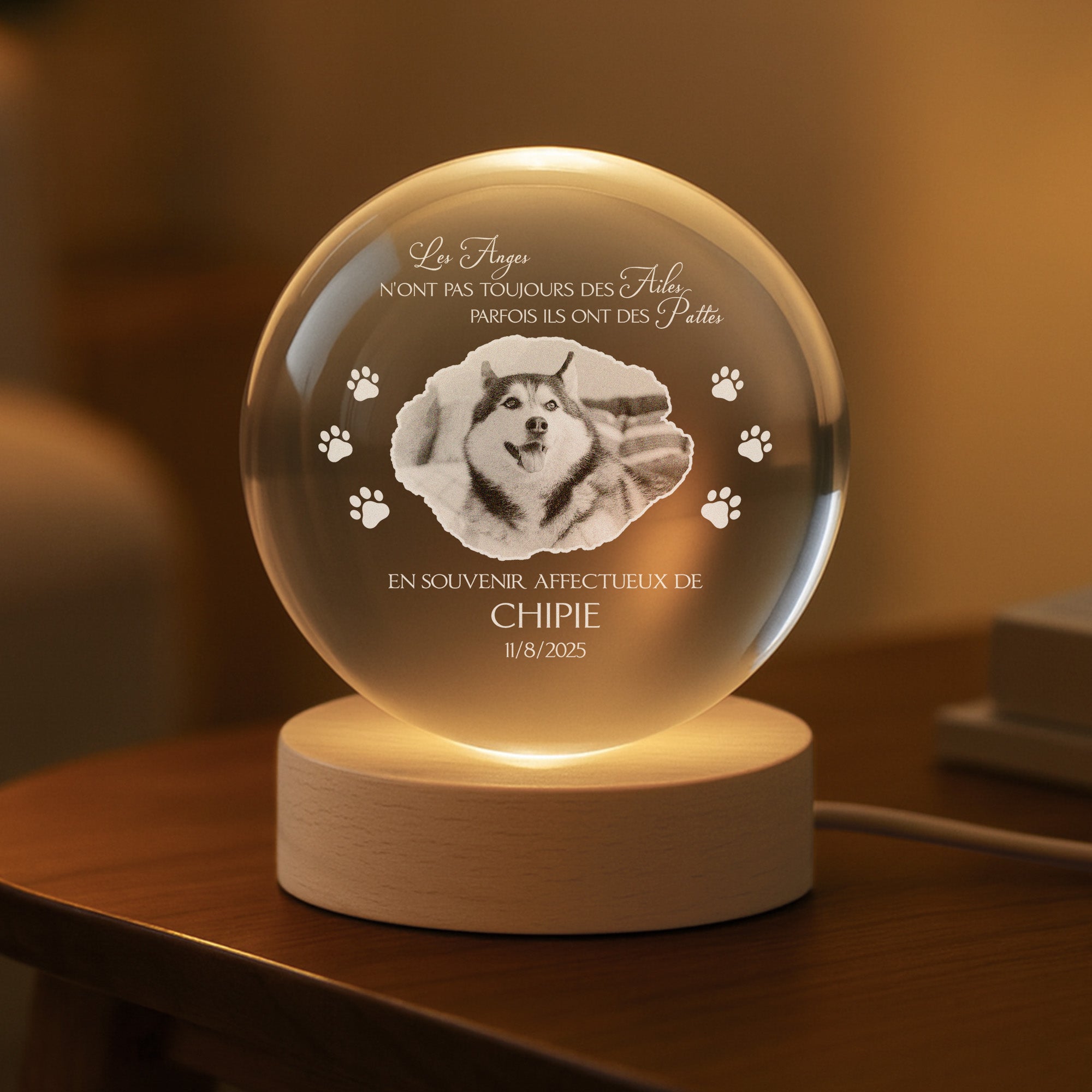 5408LFR2 veilleuse boule de cristal personnalisee avec photo commemorative chat toujours dans mon coeur 5408lkq5d_df448351 39ea 450f adf7 2f1f75a603e1