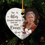 5410OFR1 ornement noel ceramique personnalise commemoratif avec photo mon coeur netait pas pret 5410o3laa