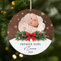 5413OFR1 ornement en bois a 1 couche personnalise avec photo premier noel de bebe 5413okt5k