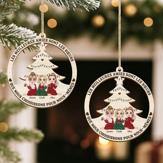 5416OFR2 ornement noel en bois a 1 couche personnalise meilleures amies sont les soeurs que lon choisit 5416o6tzf