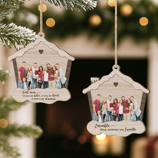 5420OFR2 ornement noel en bois a 1 couche personnalise avec photo la famille avec beaucoup d_amour 5420o6zci