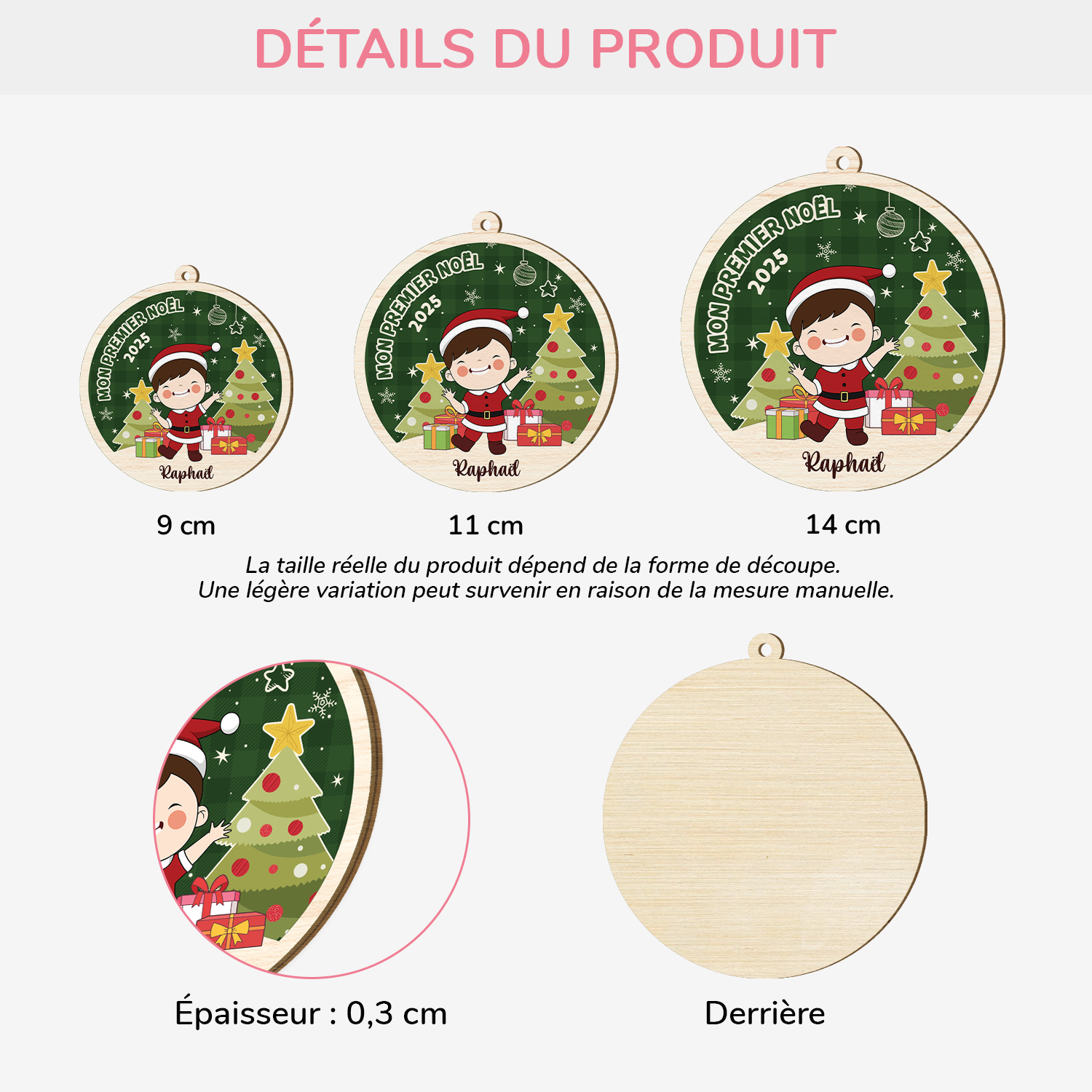 5430OFR3 ornement noel en bois a 1 couche personnalise mon premier noel enfant 5430o3kqk_6206a404 cb50 4c56 8f2c 35a28f5c0e98