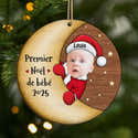Ornement Noël Personnalisé "Notre Premier Noël" - Boule En Verre 8 Cm - Impression UV - Cadeau Couple, Famille - 2