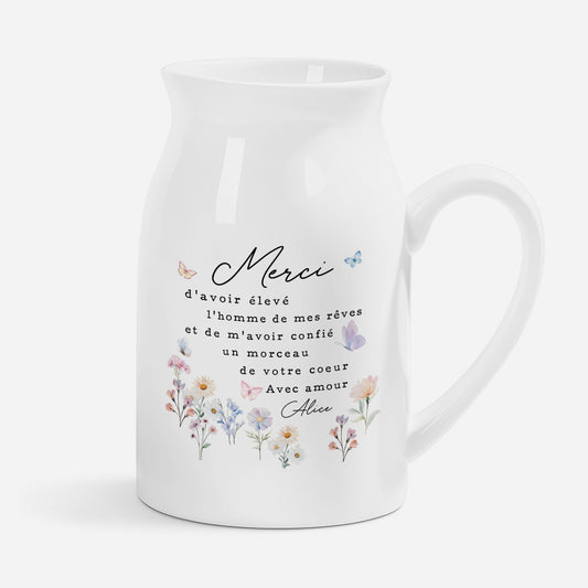 5451OFR1 vase a fleurs personnalise pour belle mere merci davoir eleve lhomme de mes reves 5451o6qta