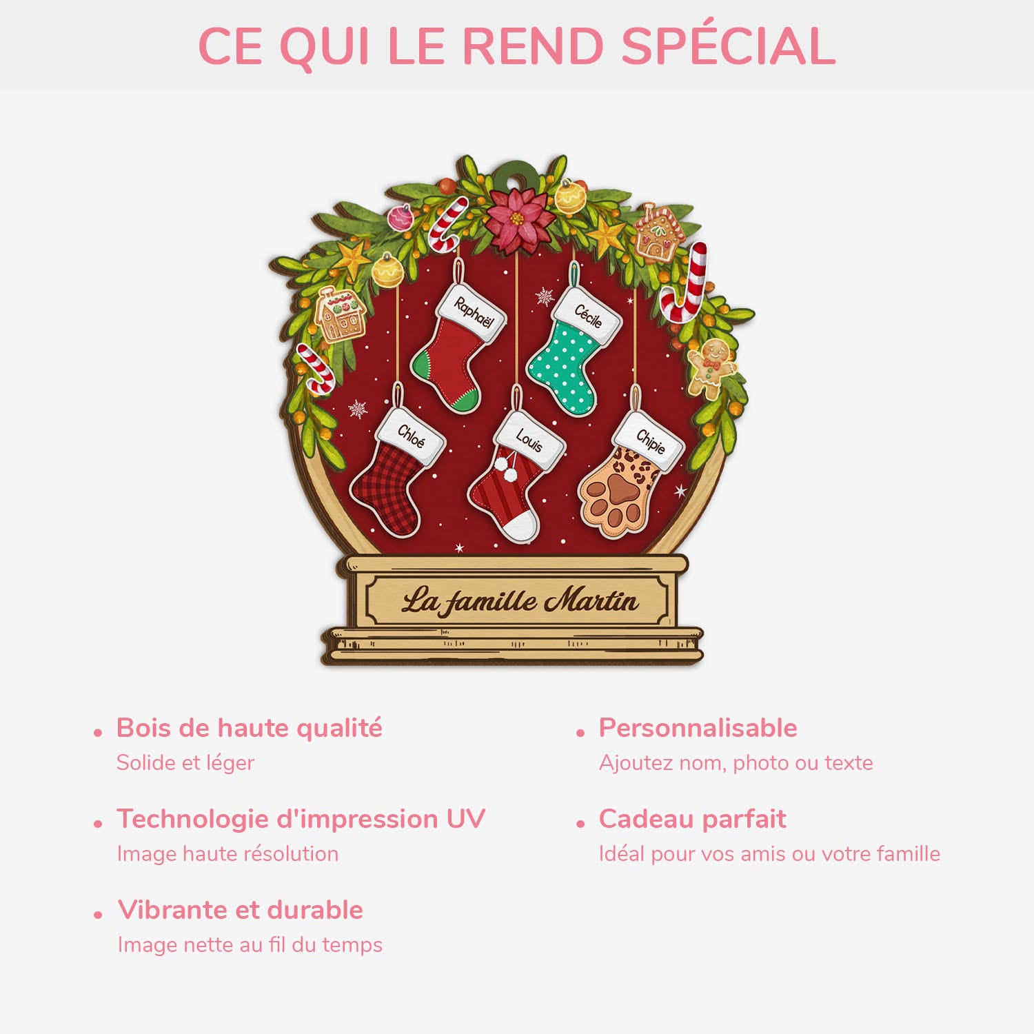 5455OFR4 ornement en bois a 2 couches personnalise notre famille noel boule a neige 5455otqqi_a58388d4 2291 4df3 813e b69e195c5623