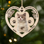 5466OFR1 ornement en bois a 1 couche personnalise chat toujours dans mon coeur 5466otttd
