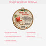 5469OFR4 ornement en bois a 2 couches commemoratif personnalise noel au paradis 5469othma