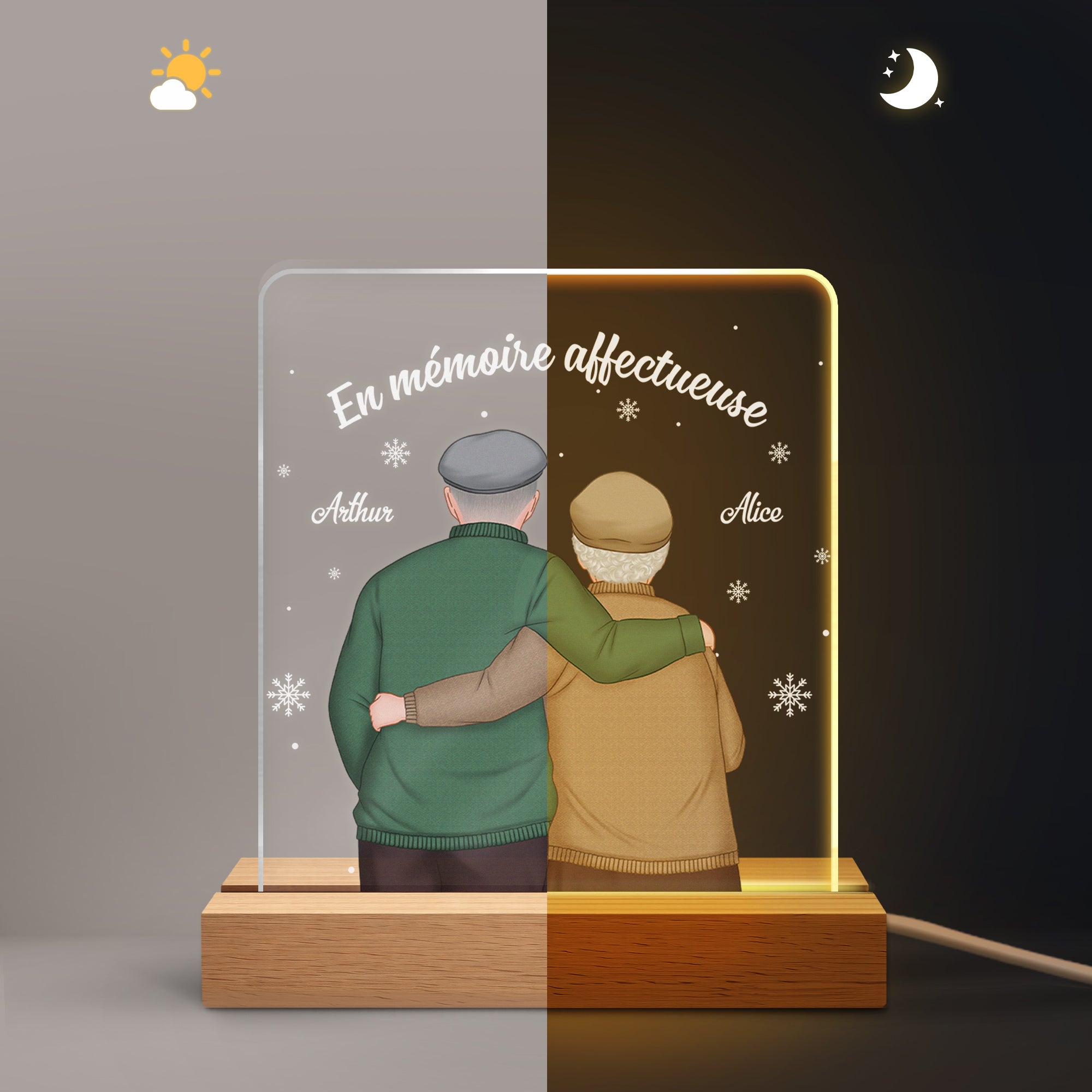 5482LFR2 veilleuse personnalisee photo de couple notre souvenir 5482ltpcg