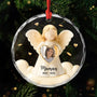 5489OFR1 ornement noel en verre maman commemoratif personnalise avec photo ange avec coeur 5489o6qna