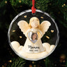 5489OFR1 ornement noel en verre maman commemoratif personnalise avec photo ange avec coeur 5489o6qna