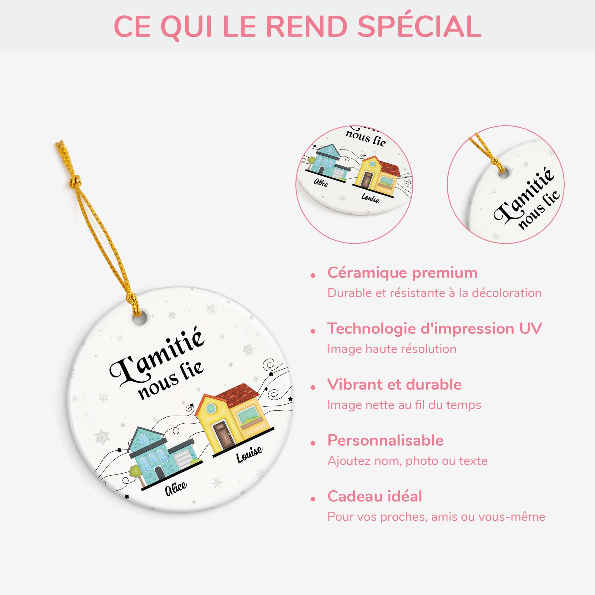 5495OFR4 ornement noel ceramique personnalise pour ami lamitie nous lie 5495o6tnf