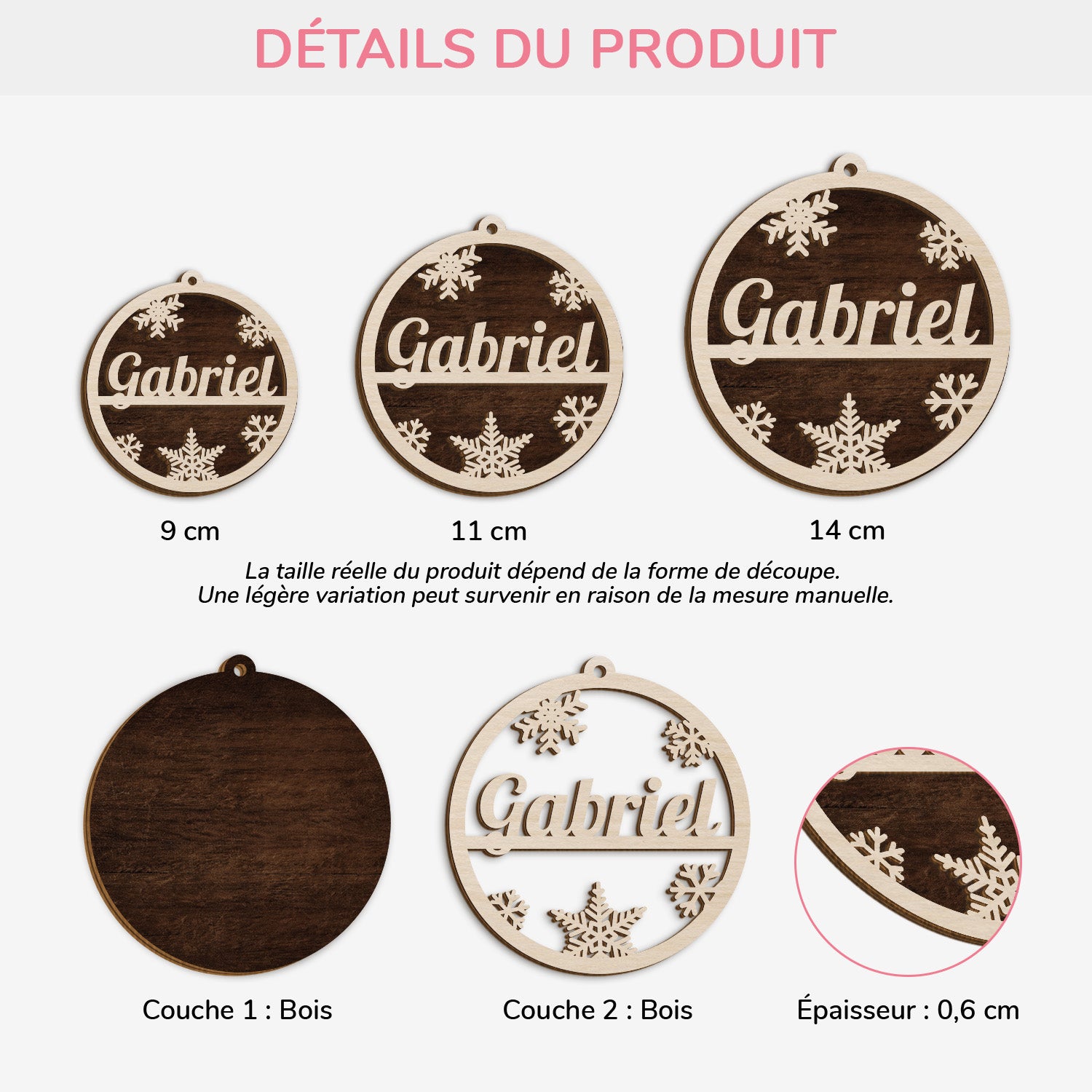 5496OFR3 ornement noel avec prenom en bois a 1 couche personnalise 5496o6vaa