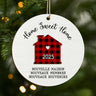 5499QFR1 ornement noel en bois a 2 couches personnalise famille home sweet home blanc et noir 5499q6tai
