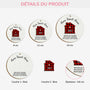 5499QFR3 ornement noel en bois a 2 couches personnalise famille home sweet home blanc et noir 5499q6tai