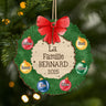 5513OFR1 ornement noel en bois a 2 couches personnalise famille notre couronne de noel 5513othai