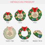 5513OFR3 ornement noel en bois a 2 couches personnalise famille notre couronne de noel 5513othai