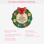 5513OFR4 ornement noel en bois a 2 couches personnalise famille notre couronne de noel 5513othai