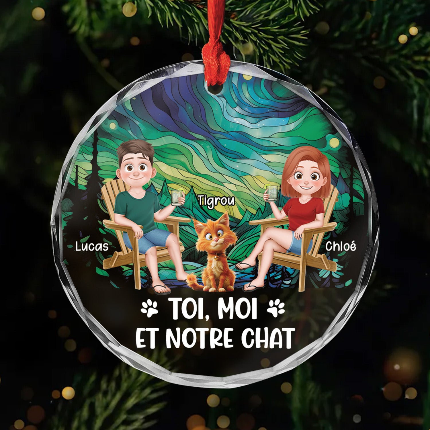 5517OFR1 ornement en verre personnalise couple toi moi et notre chat 5517o8vqd