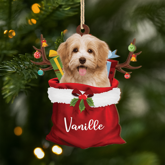 5522OFR1 ornement noel en bois a 1 couche personnalise chien meilleur cadeau de noel chien 5522o8lac