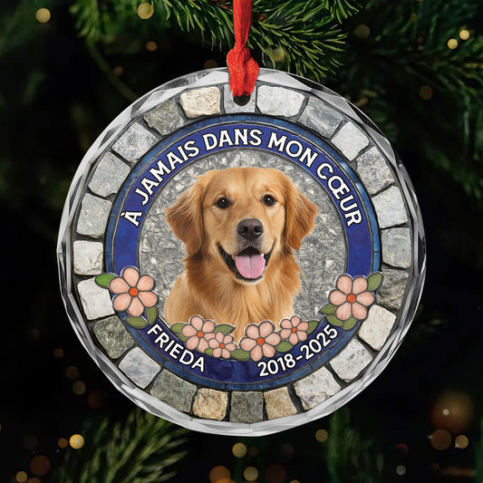 5530OFR1 ornement en verre chien commemoratif personnalise mon fidele compagnon 5530o3uzc