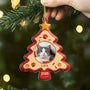 5531OFR2 ornement noel en acrylique personnalise biscuit sapin chien 5531o3lac
