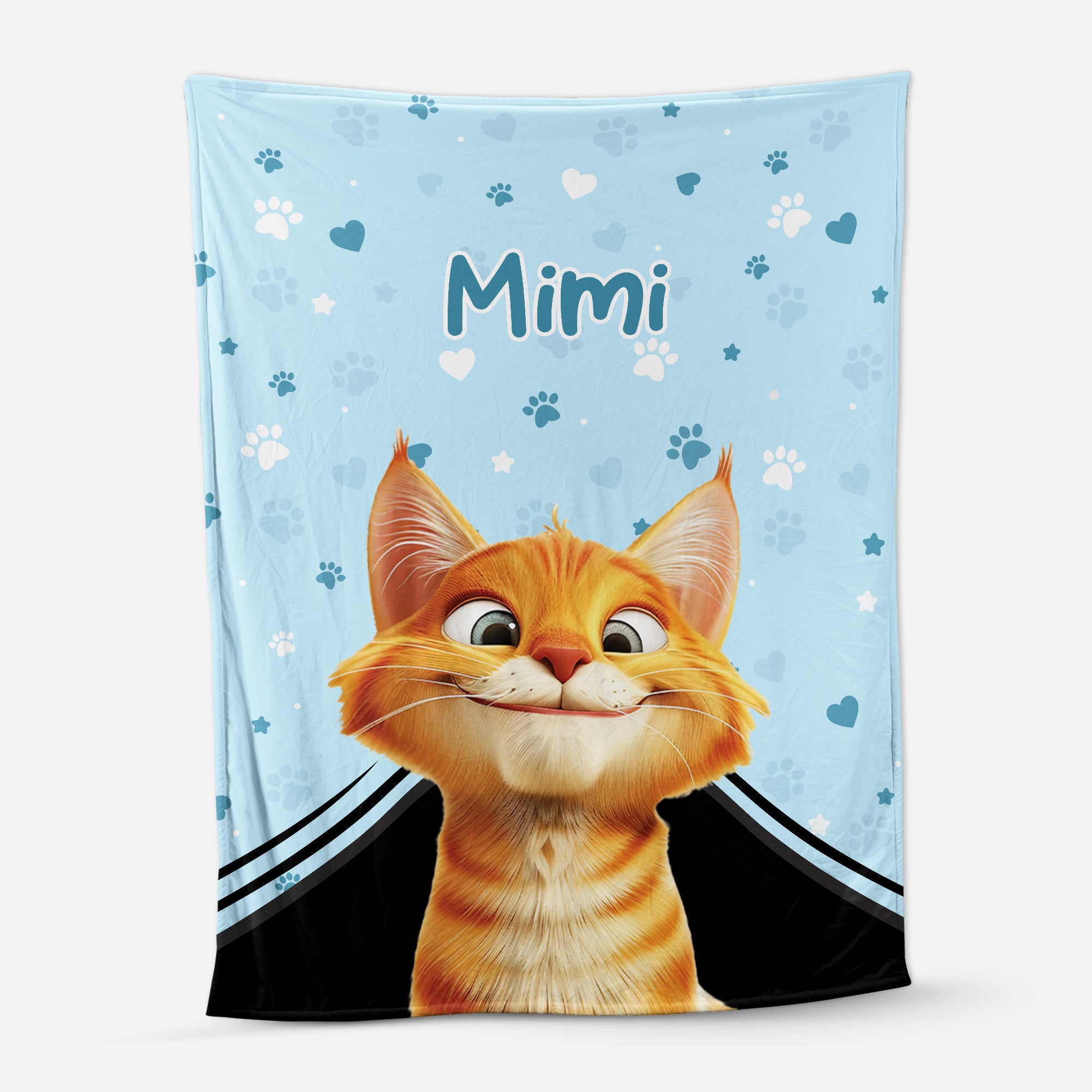 5532BFR1 plaid personnalise chat dort avec moi 5532b3ltd