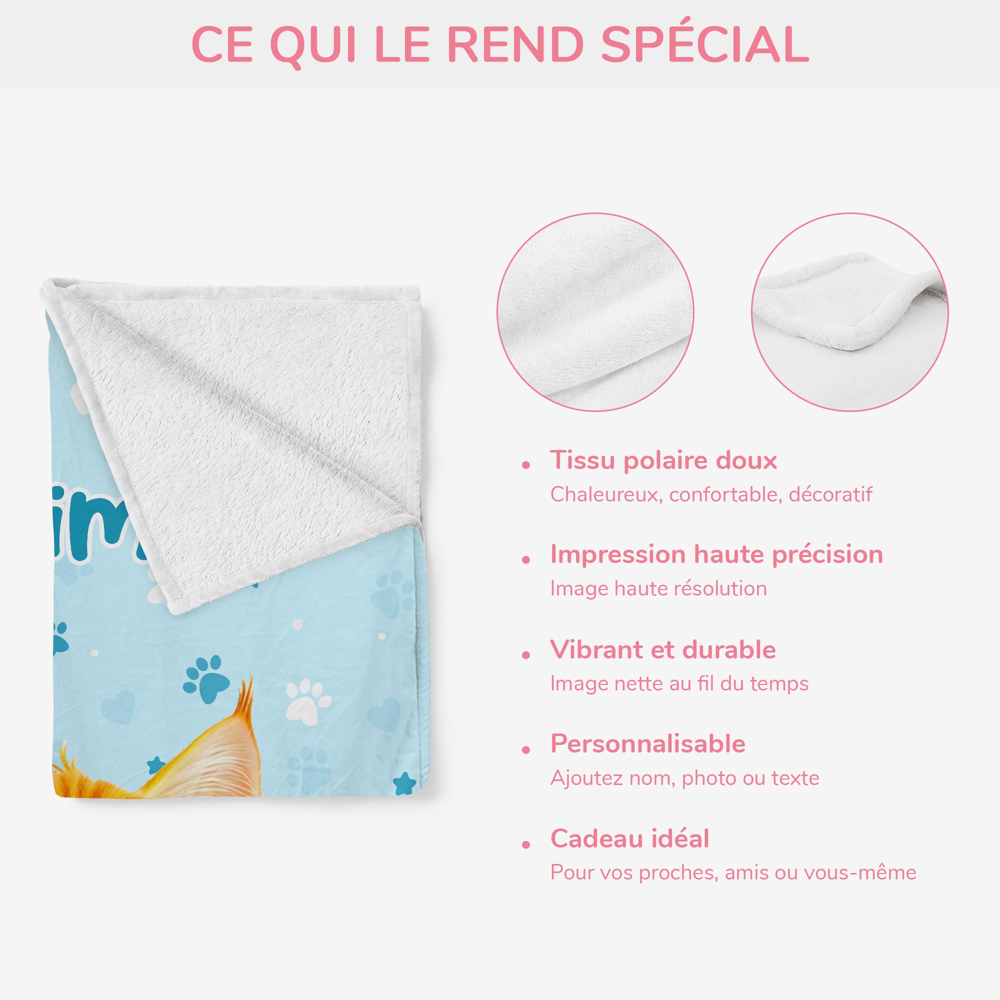 5532BFR3 plaid personnalise chat dort avec moi 5532b3ltd
