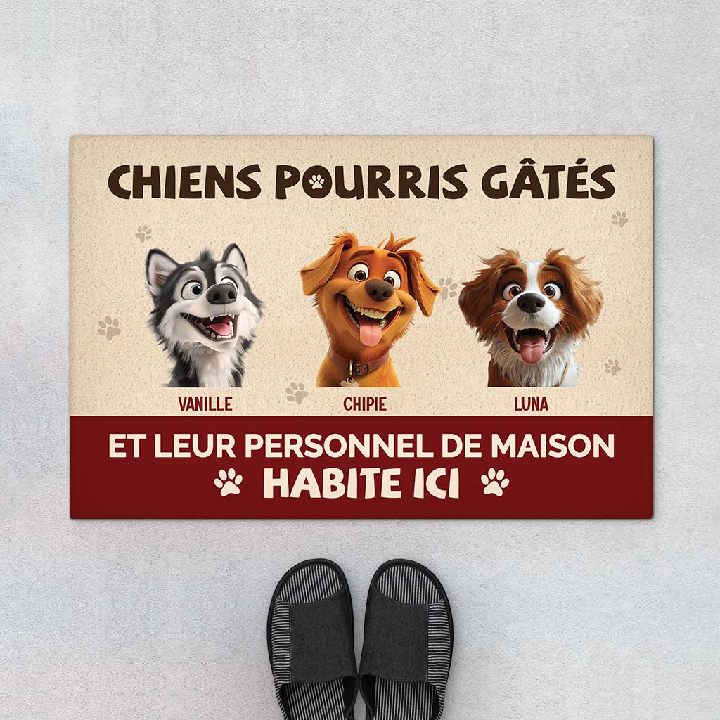 5536DFR1 paillasson personnalise chien chien gate pourri 5536dtqac
