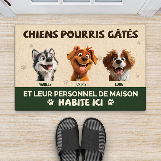 5536DFR2 paillasson personnalise chien chien gate pourri 5536dtqac