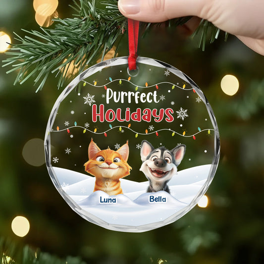 5539OFR2 ornement noel en verre personnalise chat joyeux noel minou 5539o3ytd