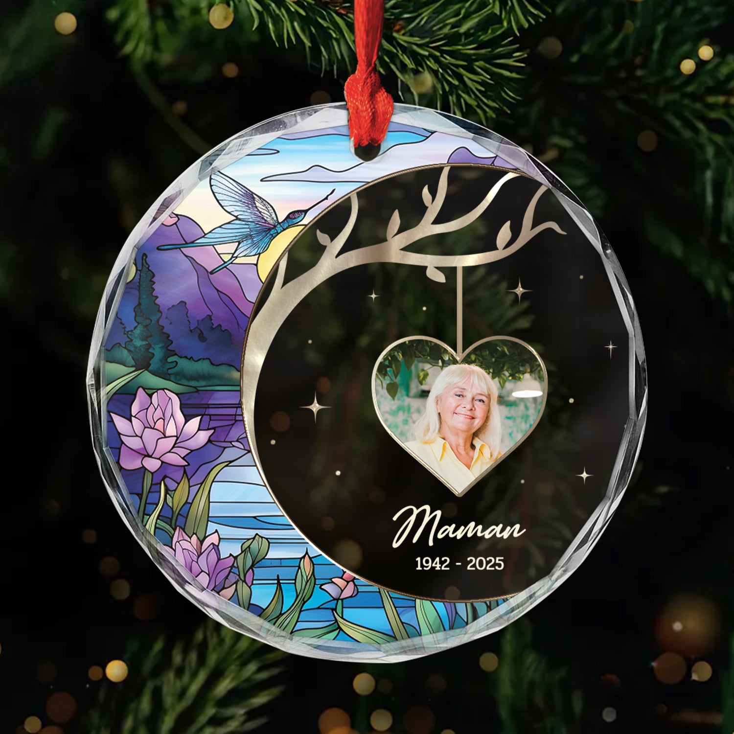5540OFR1 ornement en verre maman commemoratif personnalise ma lune 5540o3zna