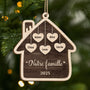 5543OFR1 ornement en bois a 2 couches personnalise famille notre maison de famille 5543o8lti