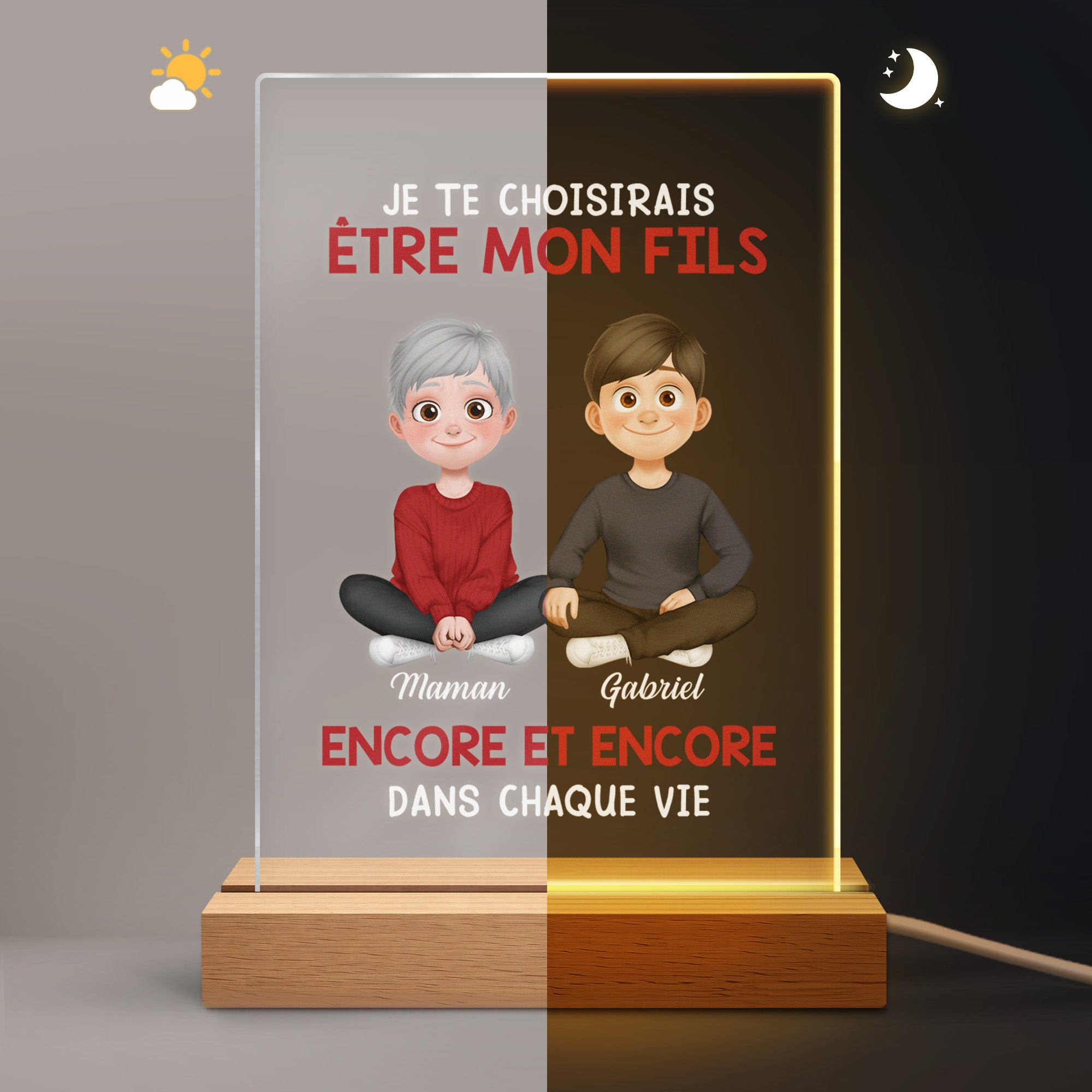 5545LFR2 veilleuse personnalisee famille je te choisirais comme fille fils 5545l8laa