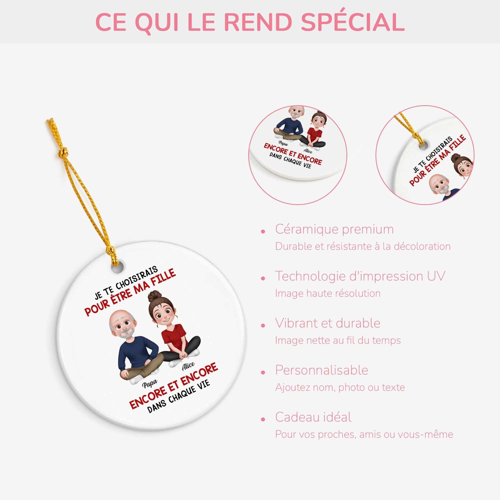 5545OFR4 ornement ceramique personnalise pour fille et fils je te choisirais pour etre ma fille 5545o8laa