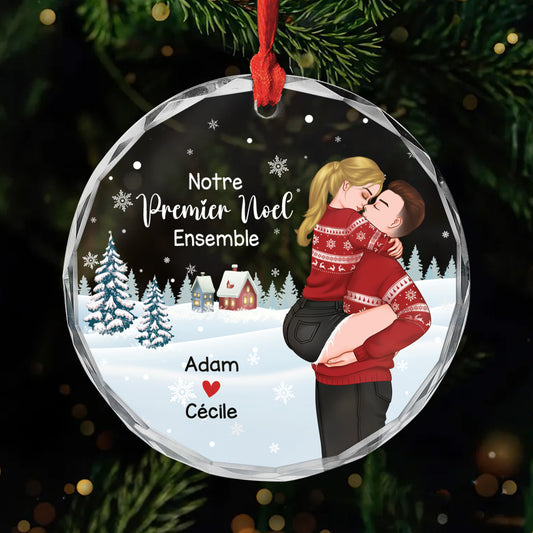 5553OFR1 ornement en verre personnalise pour couple notre premier noel ensemble 5553otztg_92b175a8 41b8 45ab aa51 3f4093fec46a