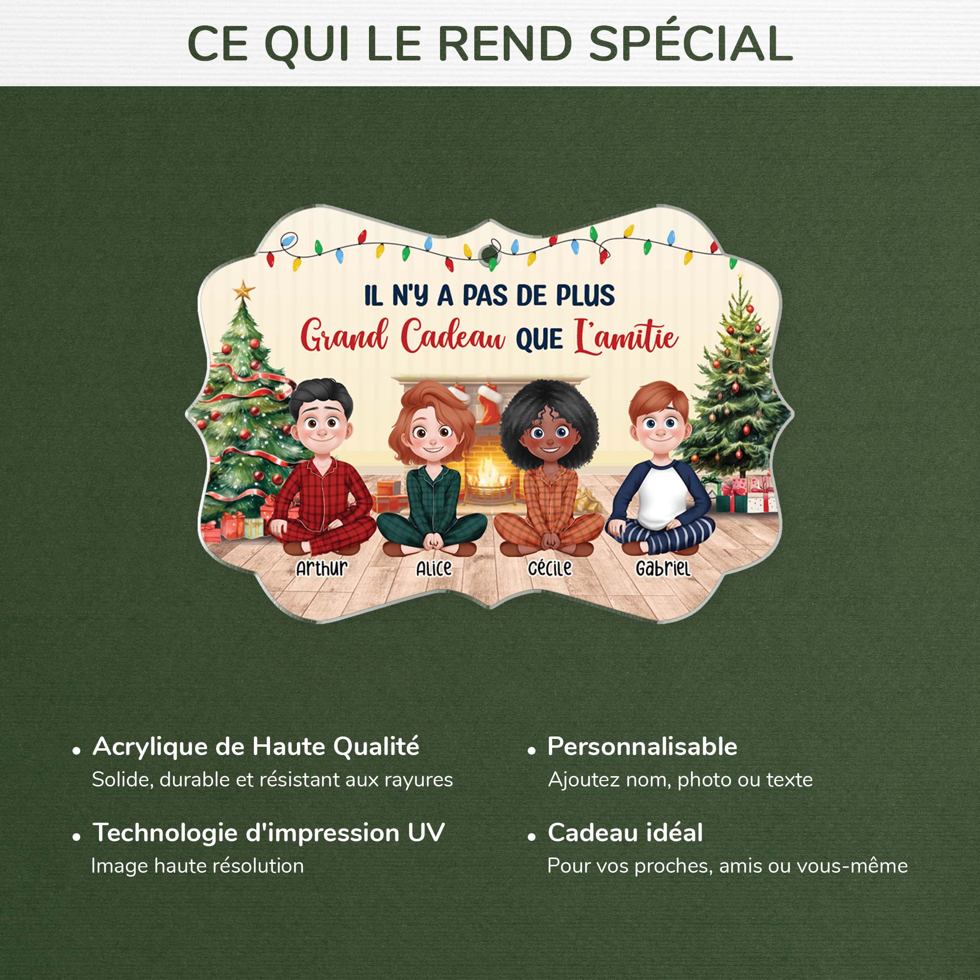 5563OFR4 ornement noel en acrylique personnalise amitie est le plus cadeau 5563o3yaf