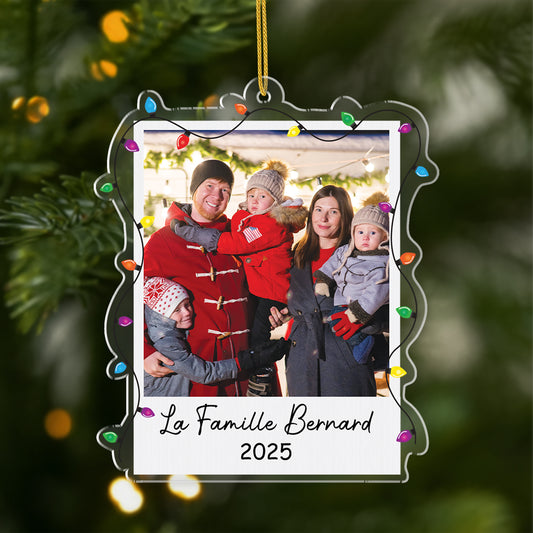 5573OFR1 ornement noel en acrylique personnalise avec photo notre photo de famille noel 5573o6lci